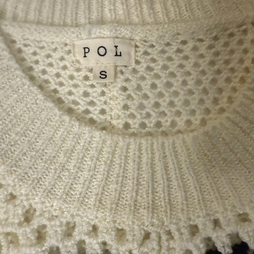 POL Black and Cream Patterned Sweater size S oversized casual y2k college core‎